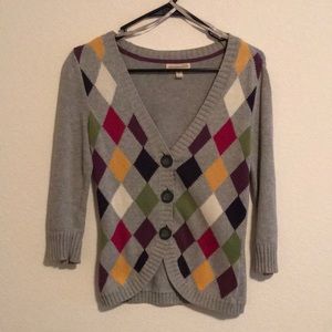 AEROPOSTALE Preppy Grey Cardigan w/ Large Buttons